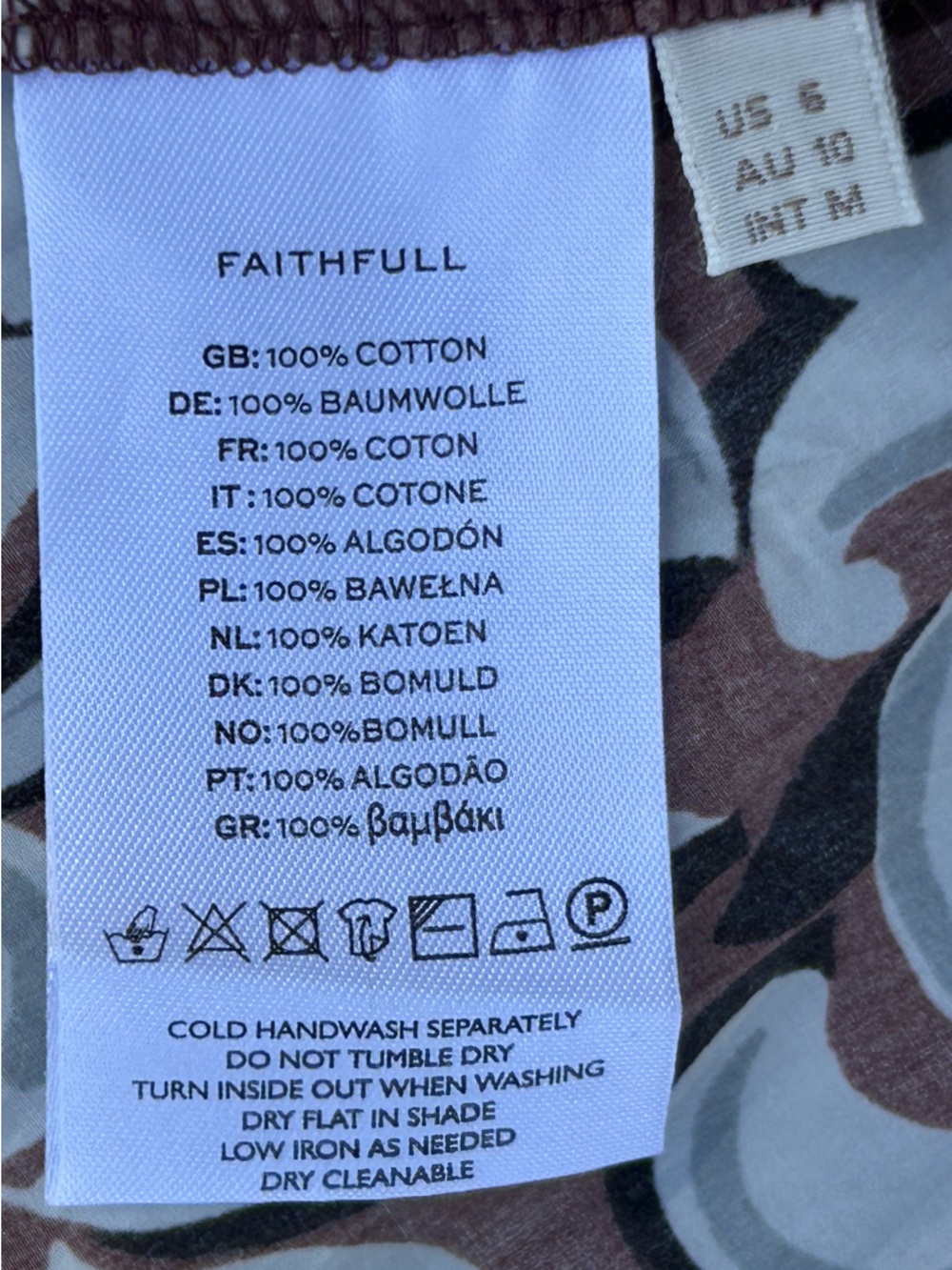 NWT Faithfull Alskar Floral Cotton Maxi Dress in Plumeria. - Picture 16 of 16